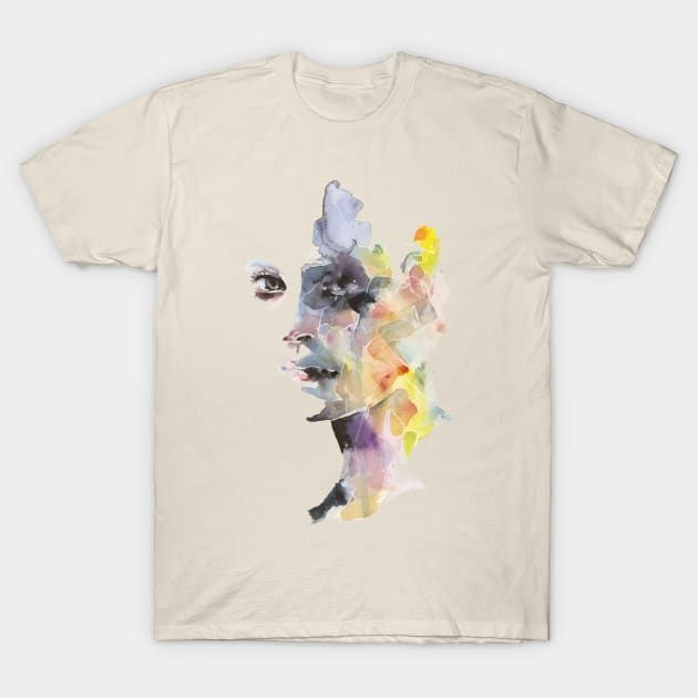 Watercolor painting Portrait T-Shirt by nemram